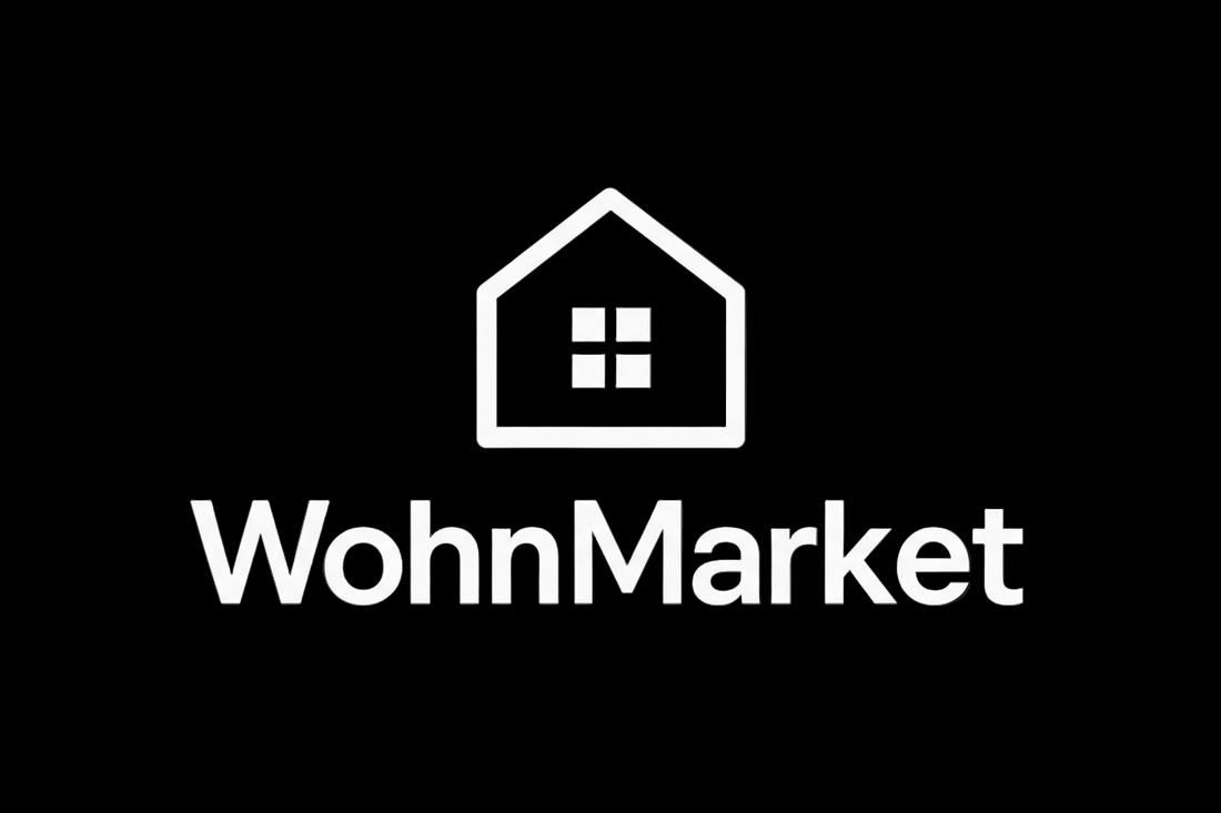 Régénère moi un logo pour site WohnMarket et utile la couleur noir
